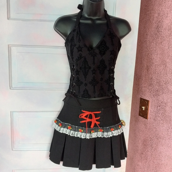 LAST 1!!! Killstar dbl corset Halter Top! nwt in bags! Victorian Gothic corset! - Picture 4 of 10